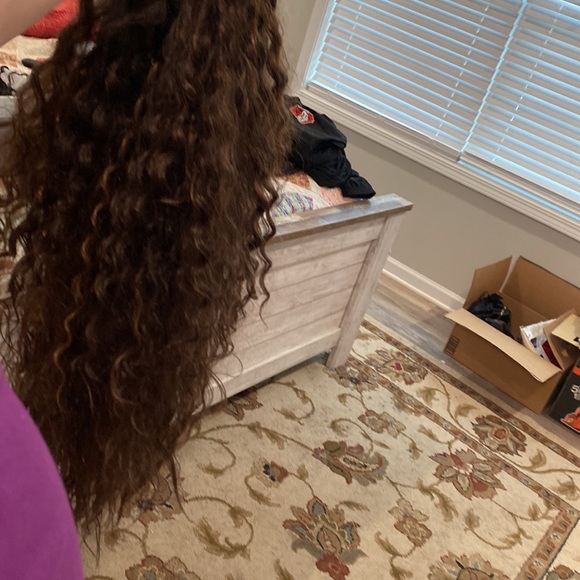 Reposhing a human hair wig I bought here, color is too dark for me - 26-28 inch - Picture 2 of 12